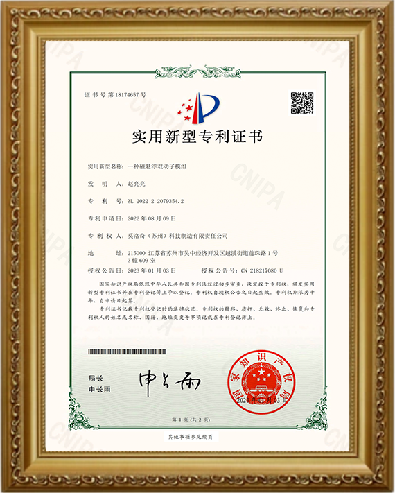 一种磁悬浮双动子模组